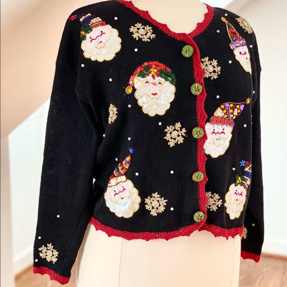 Vintage Santa Christmas Cardigan